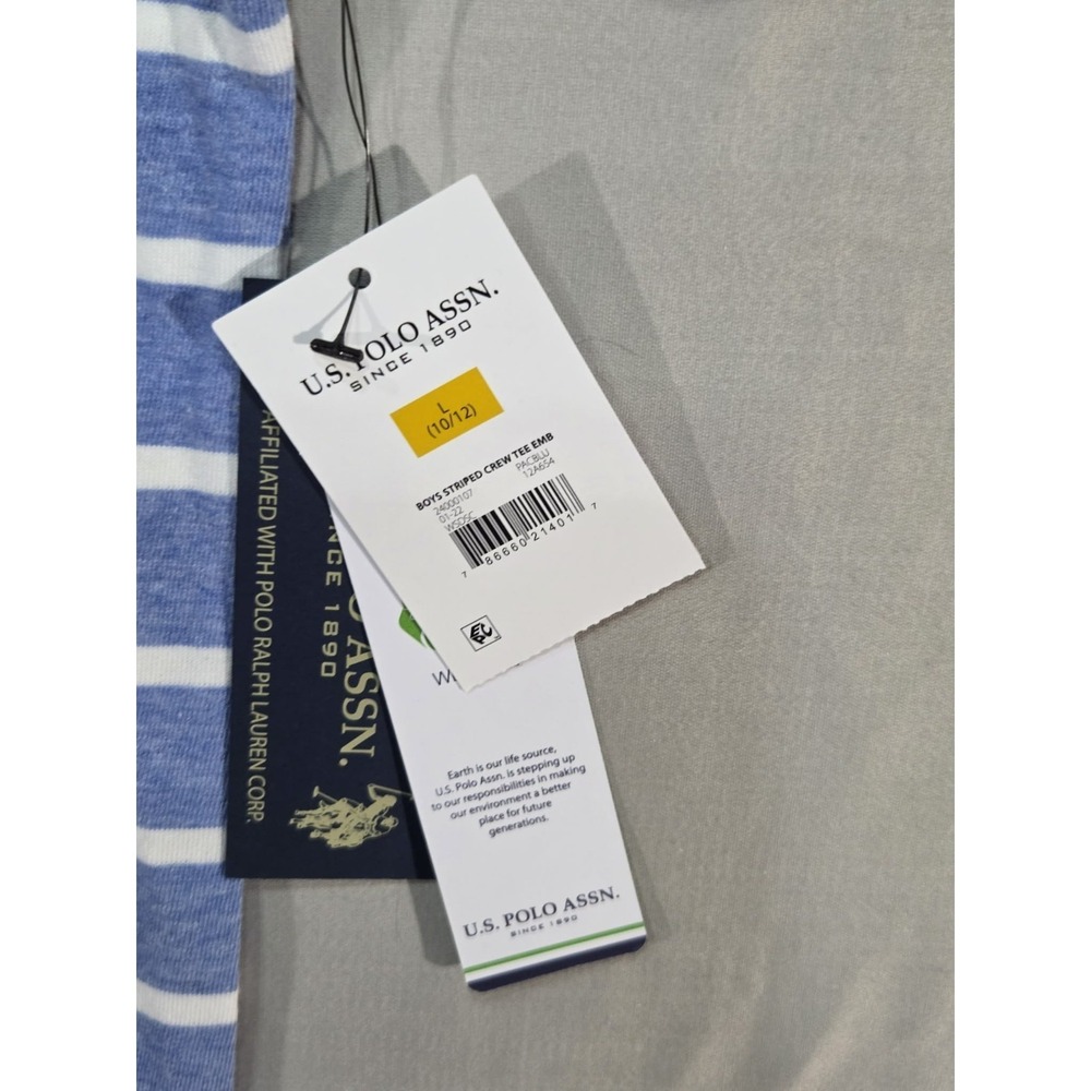 U.S. Polo Assn. Boys Crew Neck Short Sleeve T-Shirt NEW SIZE 10/12 LARGE - Picture 7 of 9